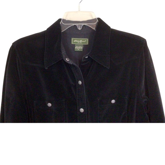 Eddie Bauer Women's Velour Button Up Maxi Dress Size Medium - Picture 2 of 5